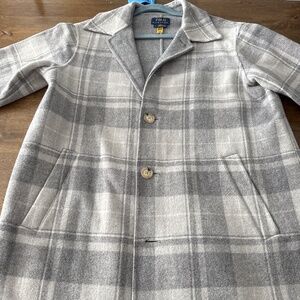 POLO RALPH LAUREN Women’s Plaid Wool-Blend Coat – Size M